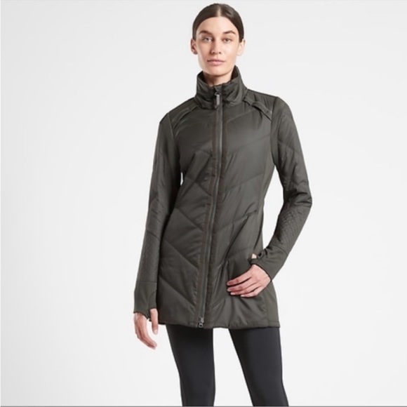 Athleta Jackets & Blazers - ATHLETA Rock Ridge Primaloft Green Coat Size Medium